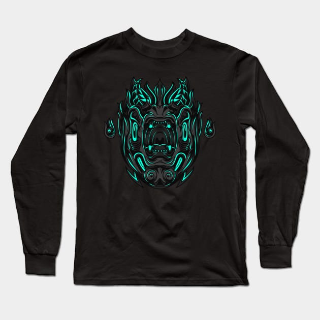 Anime Face Long Sleeve T-Shirt by Red Rov